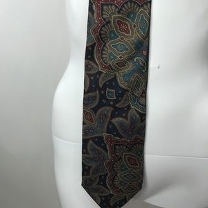 Randa Corp Mens Silk Tie Paisley Multicolor Print